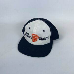 San Francisco Giants New‎ Era Pro Design Cap Hat Mens M-L White Black Strapbaack